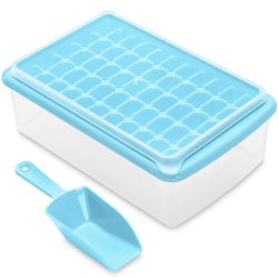 Ice Cube Tray with Lid and Storage Bin for Freezer