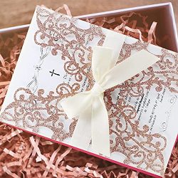 Wedding Invitation, Rose Gold invitations