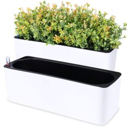Herb Planter Box for Windows with Water Gauge