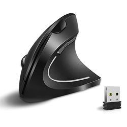 Vertical Rechargeable Wireless Mouse with 1600 DPI