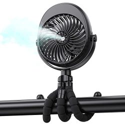 Battery Operated Misting Fan for Baby Stroller