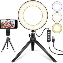 Ring Light 6" with Tripod Stand for YouTube