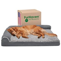 L-Shaped Chaise Egg Crate Orthopedic Dog Bed