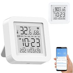 WiFi Temperature Humidity Monitor works with smart hubs