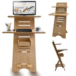 Small Spaces Adjustable 2 Tier Desk