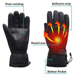 Hiking or Skiing Battery Heated Gloves in Winter