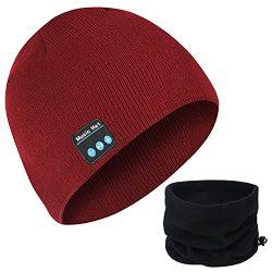 Wireless Beanie Hat with Neck Gaiter Scarf