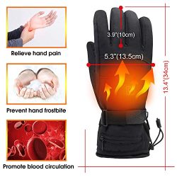Hiking or Skiing Battery Heated Gloves in Winter