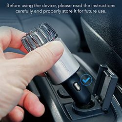 Car Air Purifier Ionizer & Dual Fast Charge USB