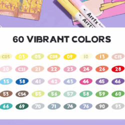 60 Color Acrylic Paint Markers with Brush Tip – Perfect for Rock Painting and DIY Crafts on Any Surface!