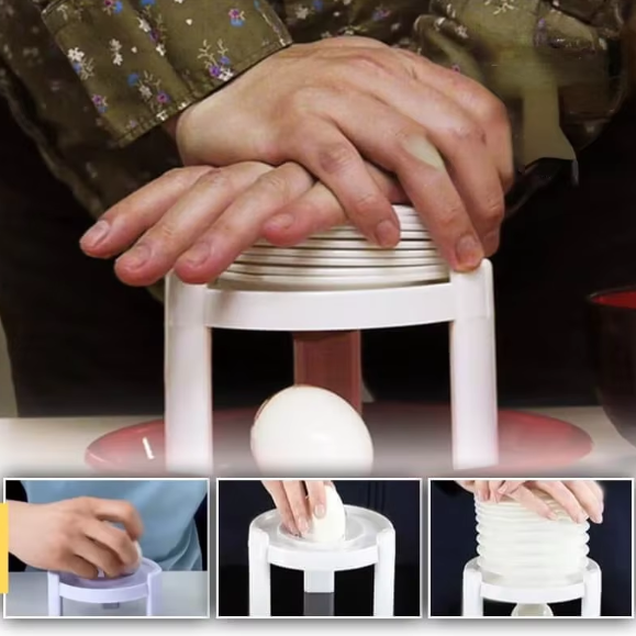 Creative automatic egg peeler for effortless shell removal in the kitchen.