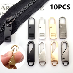 Universal Instant Zipper Repair Kit with durable zinc alloy zipper pulls, perfect for fixing jackets, bags, and luggage effortlessly.