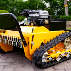 High-Powered Remote-Controlled Lawn Mower with 50cm Cutting Width for Challenging Terrains