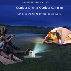Portable 4K Smart Projector with Voice Control & Dual WiFi6 for Home & Outdoor Cinema